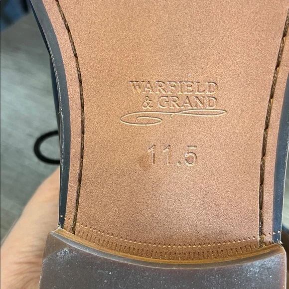 Warfield & Grand Black Leather Oxfords - Picture 3 of 6